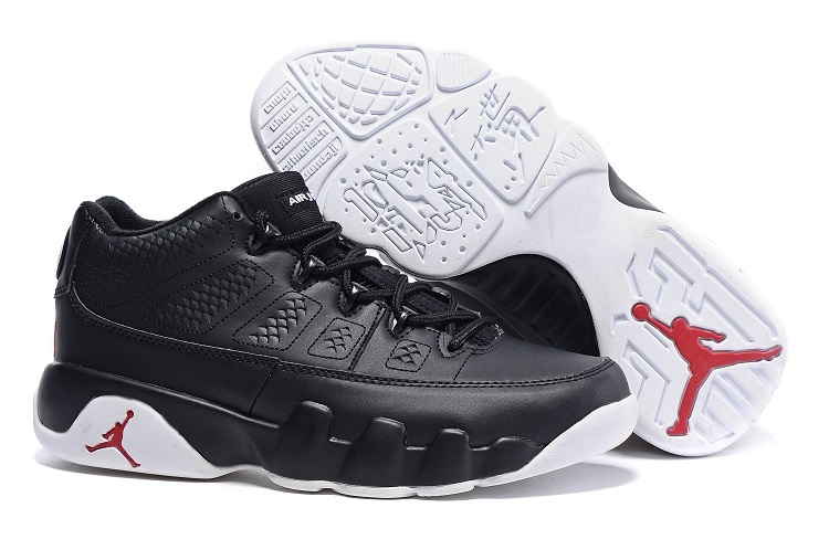 Cheap Nike Air Jordan 9 Retro Low Chicago Black White Gym Red