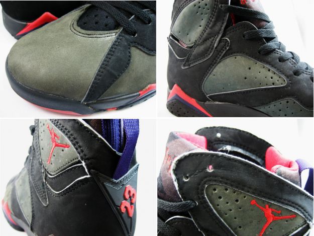 Cheap Original Jordan 7 Black Dark Charcoal True Red Shoes